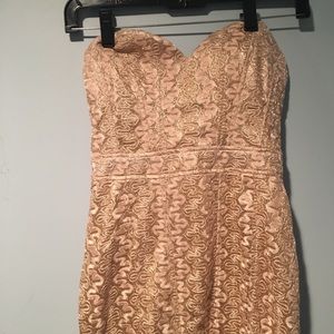 forever 21 gold party dress